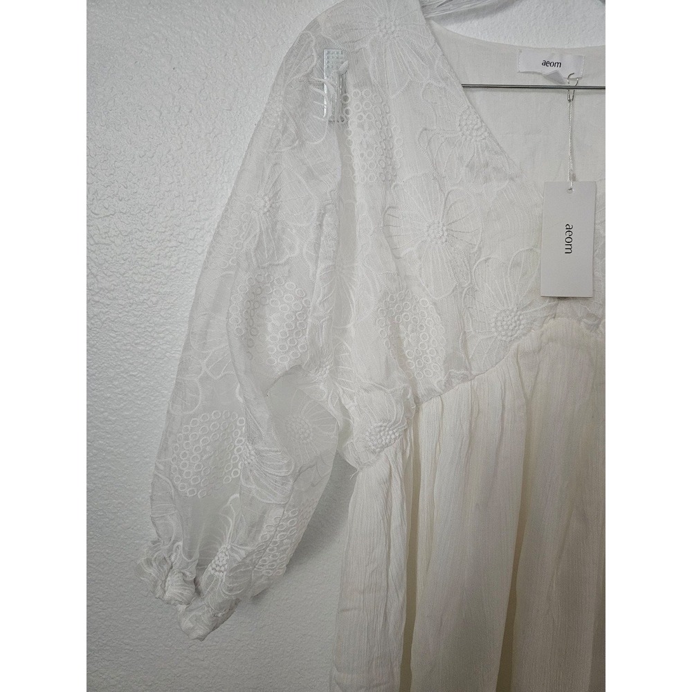 New!! Aeom White Lace Dress Women's Size Large - Picture 3 of 6